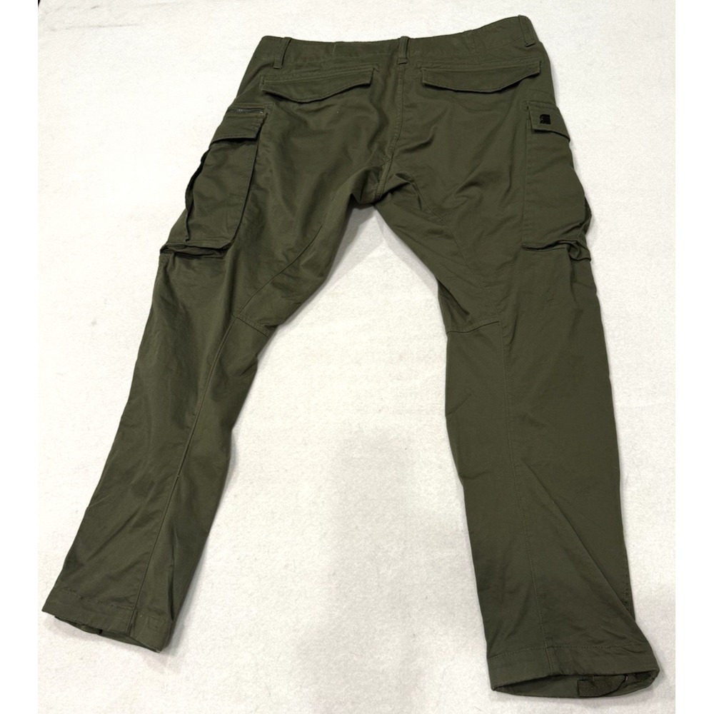 G Star Raw Mens Army Green Pants size 36 Cargo Tapered Leg - Picture 4 of 7